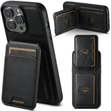 Magnetic 3in1 Leather Wallet with Built-In Kickstand iPhone Case