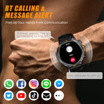 Full-Touch Screen Bluetooth Smartwatch with Health Monitoring & Built-In Flashlight (Android+IOS)