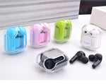 Bluetooth 5.0 Noise Reduction Earbuds with Crystal Charging Led Case