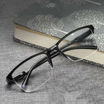 Half-Frame Clear Lens Retro Reading Glasses