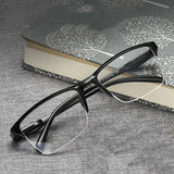 Half-Frame Clear Lens Retro Reading Glasses
