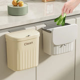 Japanese Wall/Cabinet Doors Mount Two-Way Opening Odor-Blocking Trash Can