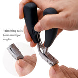 Heavy-Duty Anti-splash Curved Nail Clippers with Large Opening