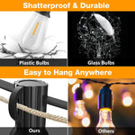 Vintage Style Shatterproof & Waterproof Garden Led String Lights