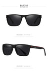 BARCUR Ultralight TR90 Polarized UV400 Sunglasses for Men