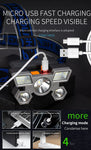 Powerful Five Lamp Design Rechargeable Headlamp