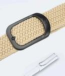 Casual Woven Elastic Lightweight Metal Buckle Belt