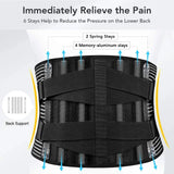 Lower Back Memory Aluminum Pain Relief Spine Lumbar Support Belt
