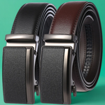 Genuine Leather Automatic Buckle Luxury Designer Ratchet Belts