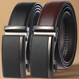 Genuine Leather Automatic Buckle Luxury Designer Ratchet Belts