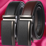 Genuine Leather Automatic Buckle Luxury Designer Ratchet Belts