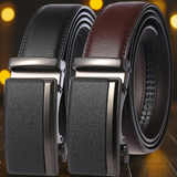 Genuine Leather Automatic Buckle Luxury Designer Ratchet Belts