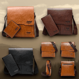 JEEP BULUO PU Leather Messenger Bag with Mach Wallet