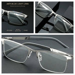 Anti-UV & Blue-Light Flexible Metal Half-Frame Reading Glasses