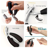 Heavy-Duty Anti-splash Curved Nail Clippers with Large Opening