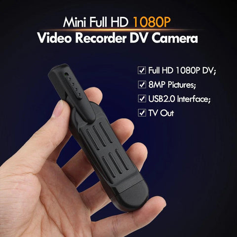 Full HD 1080P Night Vision & Motion Detection Clip-On Spy Video Camera