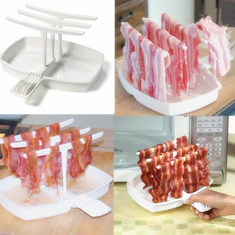 Removable Microwave Bacon Rack - Indigo-Temple