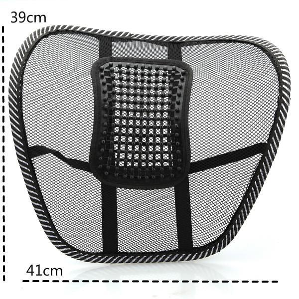 2 in 1 Car Seat And Office Chair Mesh Lumbar Back Support - Indigo-Temple