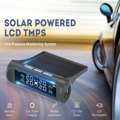 Solar Powered Car Tire Pressure Monitoring System - Indigo-Temple