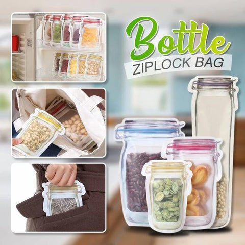 ECOJAR™ BPA-free Reusable Mason Bottle Ziplock Bags - Indigo-Temple