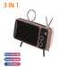 Retro Shape TV Bluetooth Speaker & Mobile Phone holder - Indigo-Temple
