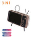 Retro Shape TV Bluetooth Speaker & Mobile Phone holder - Indigo-Temple