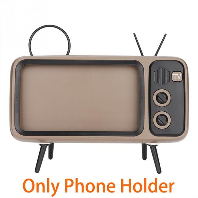 Retro Shape TV Bluetooth Speaker & Mobile Phone holder - Indigo-Temple