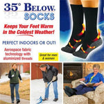 35° BELOW® SOCKS - Aluminized Fibers Super Warm  Socks - Indigo-Temple