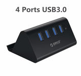 ORICO® 4-Port High-Speed USB Hub and Phone/Tablet Stand - Indigo-Temple