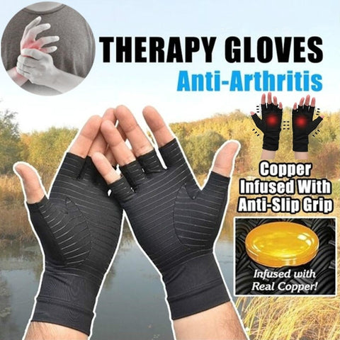 Copper Compression Arthritis Therapy Gloves