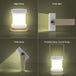 Portable Creative Lantern Lamp - Indigo-Temple