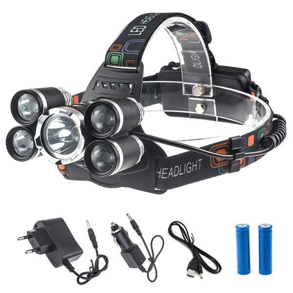 "BIG-BOB" 5 LED'S 12500LM HEADLAMP - Indigo-Temple