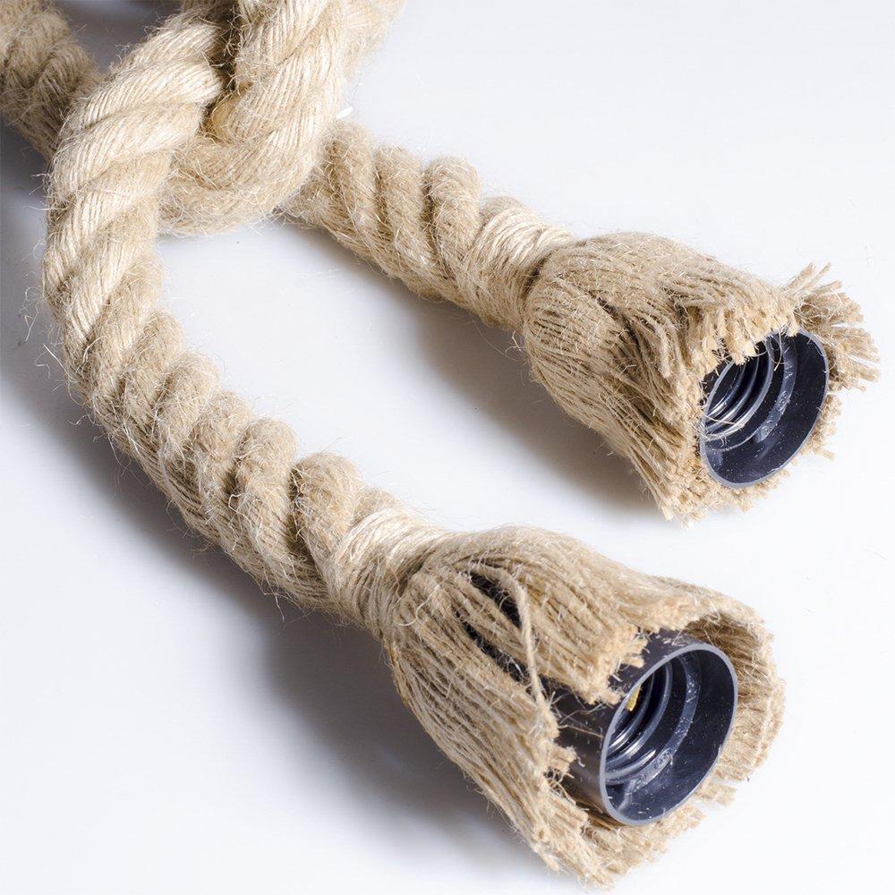 Decorative Retro Vintage Hemp Rope Lamp - Indigo-Temple