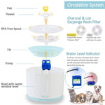 Flower Fountain - Cats And Dogs Water Dispenser - Indigo-Temple