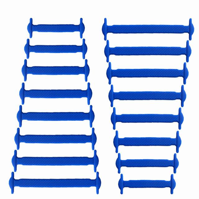 QuickLace - No Tie Silicone Shoelaces (16pcs set) - Indigo-Temple