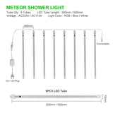 Waterproof Meteor Shower LED String Lights (8pcs)