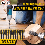 Premium Tungsten Steel Carbide Rotary Burr Set (10pc)