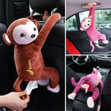 Creative Hanging Monkey Tissue Holder for Home and Car - Indigo-Temple