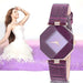 Glamorous Geometric Gem-Cut Women's Watch - Indigo-Temple
