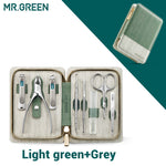 MR.GREEN Professional Manicure Pedicure & Facial Grooming 8pc Medical Grade Travel Kit