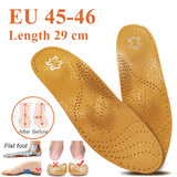 Leather Flat Feet Support Orthotic High Arch Insoles