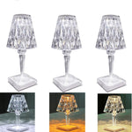Crystal Diamond Glow Touch Table Lamp