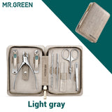 MR.GREEN Professional Manicure Pedicure & Facial Grooming 8pc Medical Grade Travel Kit