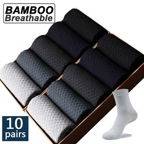 Bamboo Fiber Breathable Socks For Men (10 pairs)