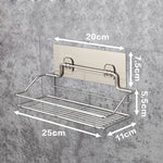 Stainless Steel Punch-Free Bathroom Storage Shelf