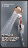 Turbocharged™ Water-saving Filtering Shower Head