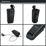 Hands Free Wear Clip Vibrating Bluetooth V4.0 Earphone - Indigo-Temple