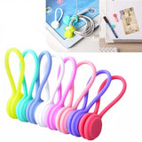 Multifunction Magnetic Silicone Cable Ties (10pcs set)
