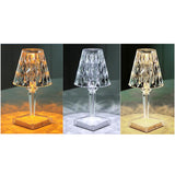 Crystal Diamond Glow Touch Table Lamp