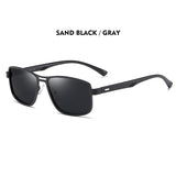 Polarized Square Metal Sunglasses For Men